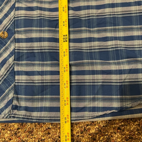 Cabela's Outfitter Series Short Sleeve Button Up Size XL Blue Check - Picture 6 of 10